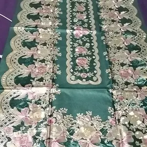 HM Loyal Bosque Taplak Meja Tamu / Alas Makan dengan Kualitas Tinggi Berenda Anti Air 45x90CM /50x110CM/60x120CM /D9 Kain