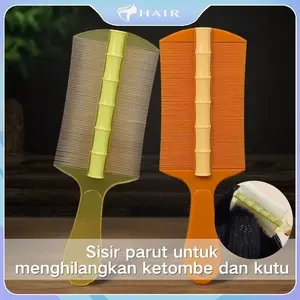 T-HIR-0077 Sisir parut untuk menghilangkan ketombe dan kutu / serit anti ketombe Sisir kutu serit rambut anti ketombe lusinan Jenggot