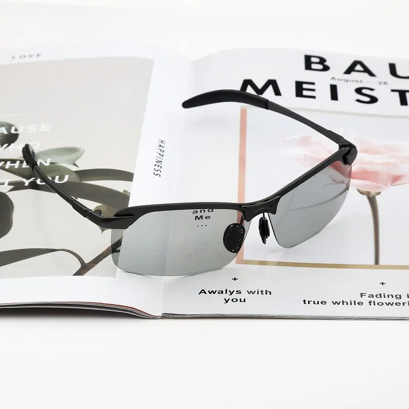 BITZEN Kacamata Potokromik Photochromic Hitam Frame Polarized Malam Lensa Eyewear 3