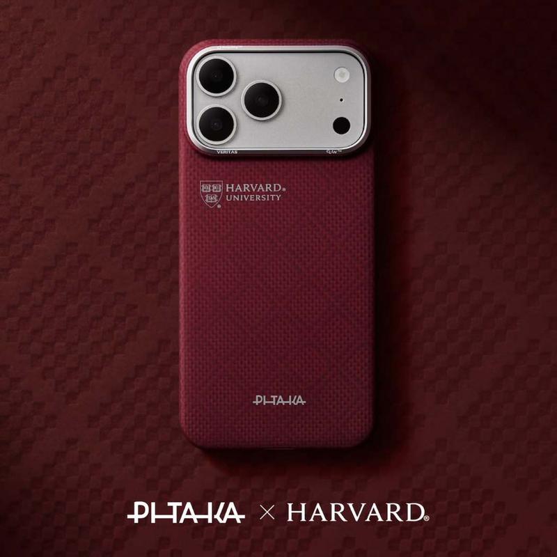 Ốp Lưng PITAKA x HARVARD - Dành Cho iPhone 17 Pro/ Pro Max Chất Liệu Aramid, Siêu Mỏng, Sạc Từ Tính