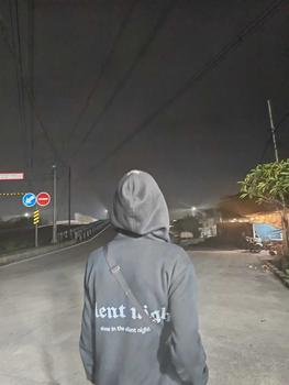 Product Review of Hoodie boxy fit reflektif Silent Nigh Unisex  Fleece tebal 280 gsm | Sablon Reflektif Silver Free Stiker from d**a t**k n**a 1
