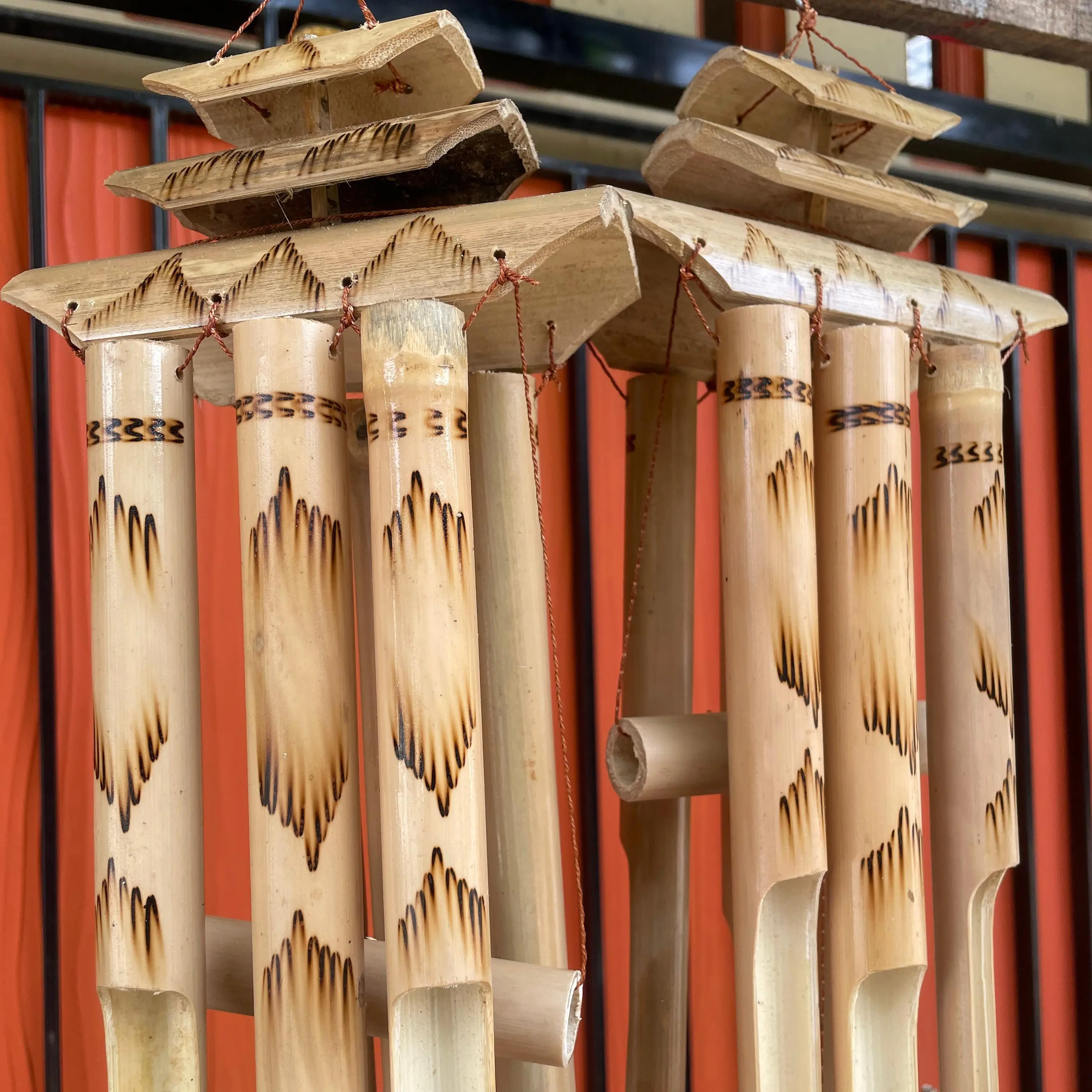 Kluntung Bambu Lonceng angin bambu SUSUN Hiasan teras balkon wind chime