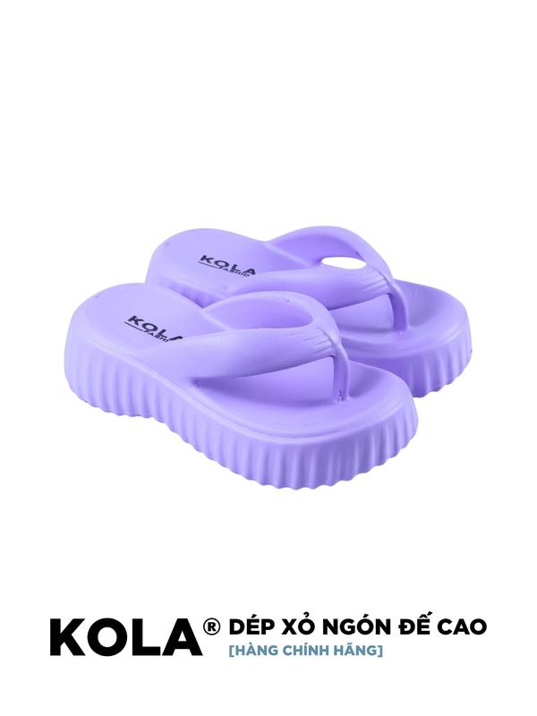  Dép Hai Quai Xỏ Ngón nữ KOLA Đế Cao 5Cm Tôn Dáng - Dép Đi Biển đi Du LỊCH - Nhựa Eva Xuất Khẩu Chất Lượng Tốt - Đế Vân Sóng Có Lỗ Thoáng Khí Chống Lún Khi Đi Trên Cát 