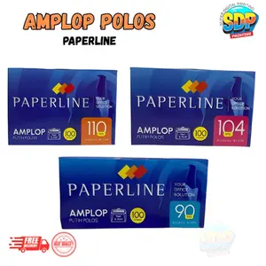 Amplop Putih Paperline 1 box isi 100 lembar / 104 / 110 / 90 PPS SUPER DIGITAL PRINTING paperbag