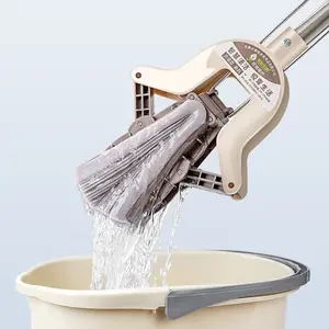 HMT-1 Alat Pel Otomatis Pembersih Lantai Karet / Alat Pel Pengering Lantai Otomatis Magic Mop Spons 28cm/Alat Pel Lantai Spons lipat Sponge Mop 28cm Alat Pel Lantai Karet peras