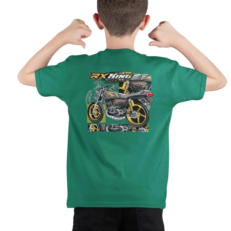 Ajoe kids kaos anak anak umur 4-10 tahun sablon depan belakang motif motor RX KING VERSI 1 Fashion 3