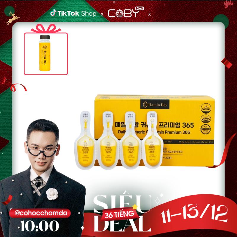   CHCD  Tinh chất nghệ Nano curcumin Hamin Bio 365 Premium hộp 32 tép Hàn Quốc 