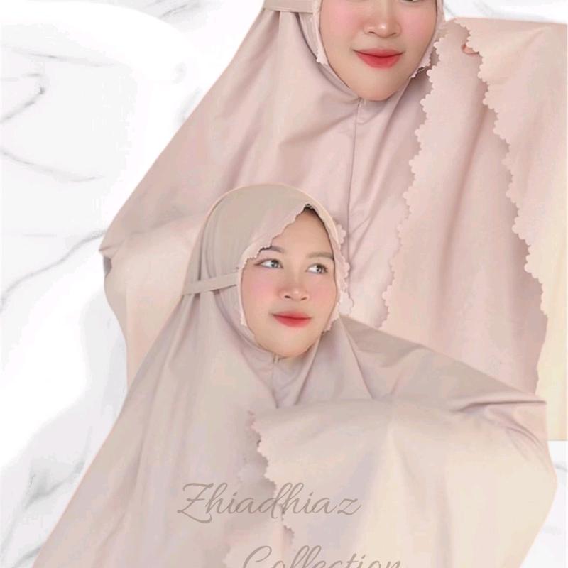 Mukena Rukuh Zhiadhiaz Traveling 2in1 Free Tasbih Muslim Dewasa Bahan Katun Premium Wanita Putih Renda Rayon Bordir Mewah Lembut Nyaman Panjang Mukenah Bawahan travels zamira mauve twill rayon zura blue daily ziva pink Navy parasut korea zinnia in blue 4