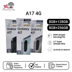 Samsung Galaxy A17 4G [PLUS ADAPTOR] [8GB+128GB] [8GB+256GB] LCD Super AMOLED - Mediatek Helio G99 - Camera 50MP - 5000 mAh - Garansi Resmi