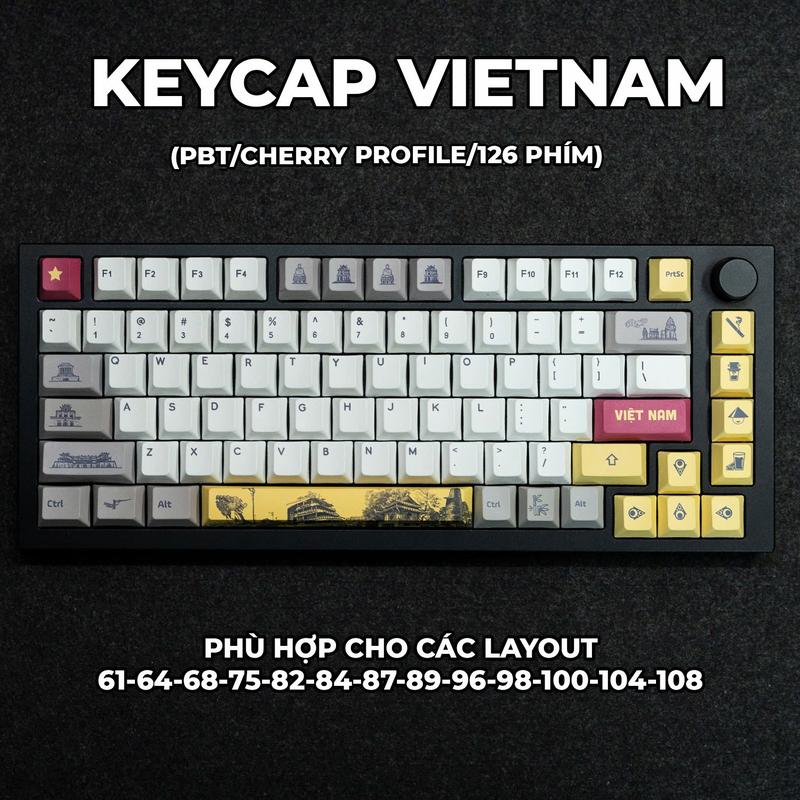 Keycap Cho Bàn Phím Cơ Vietnam Cherry Profile 126 Phím | EZPC