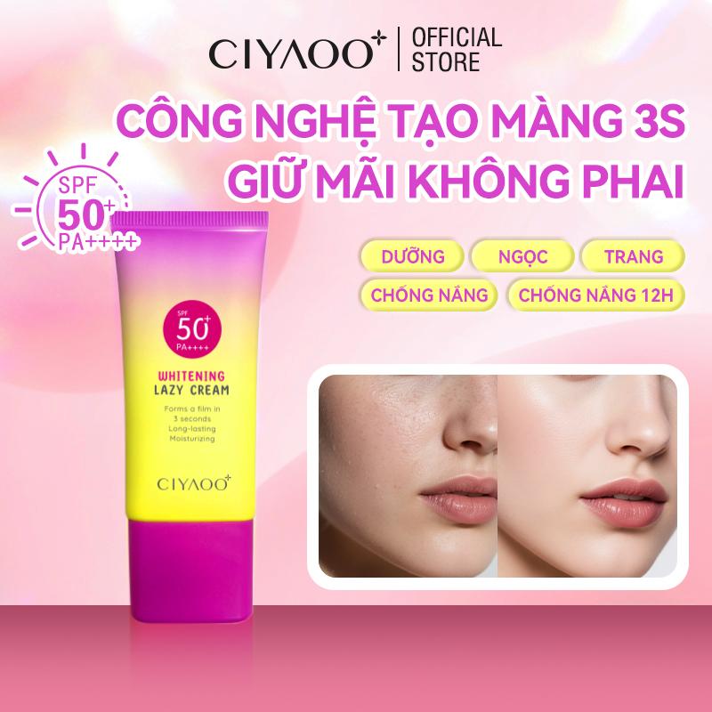 Kem Lười CIYAOO Kem Nền Che Khuyết Điểm Chăm Sóc Da 4 Trong 1 Kem Chống Nắng