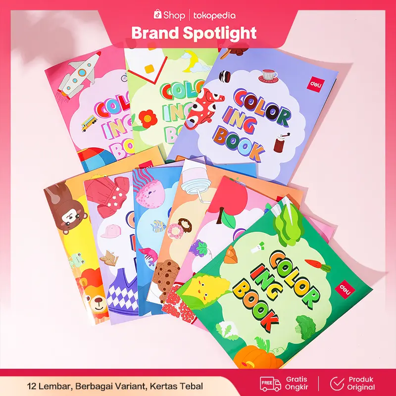 Deli Children Coloring Book / Buku Mewarnai Anak Berbagai Tema EN04X books Buku Mewarnai Anak Deli