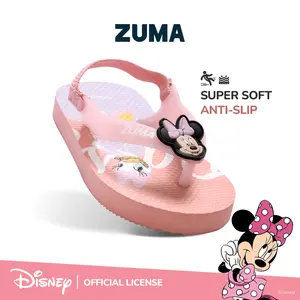 Zuma Baby Mickey & Friends Sandal Bayi Warna Pink Sandal Jepit Bayi Karet Tali Belakang Anti Slip