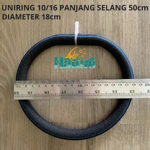 Paket Selang Uniring 10/16 10/20 Diameter 18cm Panjang Selang 50cm Dan Tee Connector Konektor Selang 13/16 Inch Kolam Ikan Bioflok