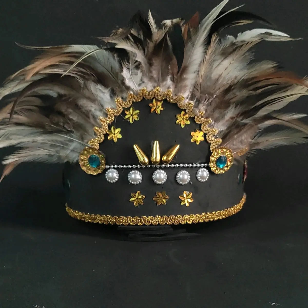 mahkota bulu adat papua dan dayak bisa di pakai untuk anak dan dewasa cocok untuk semua acara, Aksesoris
