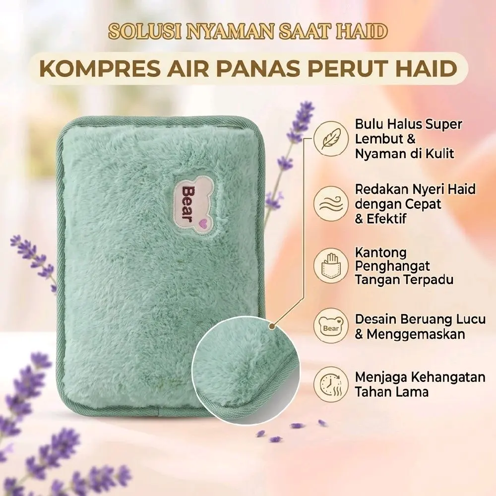 Bantal Penghangat Nyeri Punggung Haid Tulang Belakang Rematik Terapi Air Panas Wanita Elektrik Portable & Modern