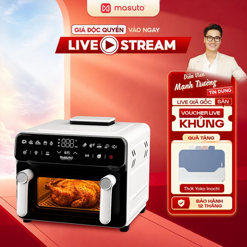 12L MASUTO MSPRIMEAIR AI - Nồi Chiên Không Dầu Cao Cấp - Dung Tích Cực Đại -…