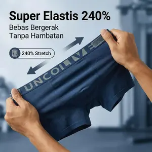 beli 4 gratis 2 Uncolive Celana Dalam Olahraga Pria Anti-wear Cepat Kering 6 Warna Acak Cocok untuk Lari Profesional dan Fitness Boxer