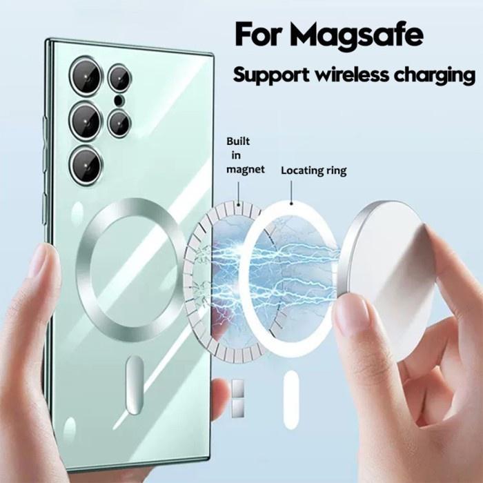 Case Samsung galaxy S20 FE / S23 / S23 FE / S23 ultra ORI SoftCase MagSafe magnet wireless plating Sarung premium Cover mewah 2