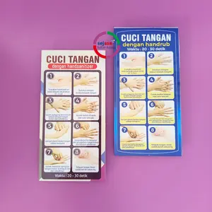 Akrilik Petunjuk Cuci Tangan Dengan Handrub | Akrilik Cara Cuci Tangan Dengan Handsanitizer