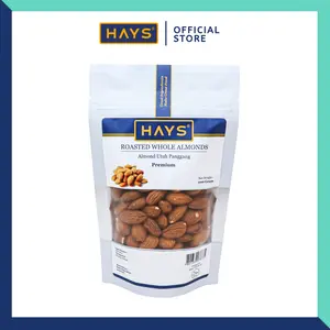 kacang Almond Utuh Panggang 100 Gram / Roasted Whole Almond - HAYS food kacang Snacks