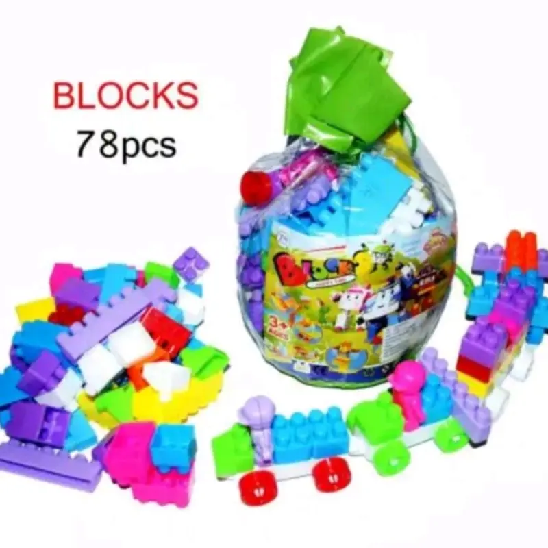 Mainan Edukasi Blok Susun Isi 114pcs, 102pcs, 78pcs Block Susun Edukasi Anak Toys 6