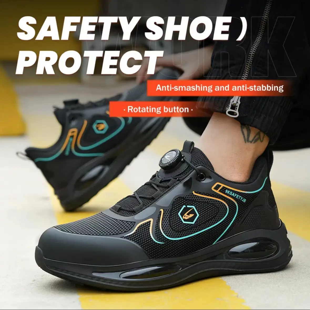 Safety Shoes foe men and women Steel Toe Lightweight Work Shoes Anti-smash Anti-puncture Abrasion Resistant safety boots