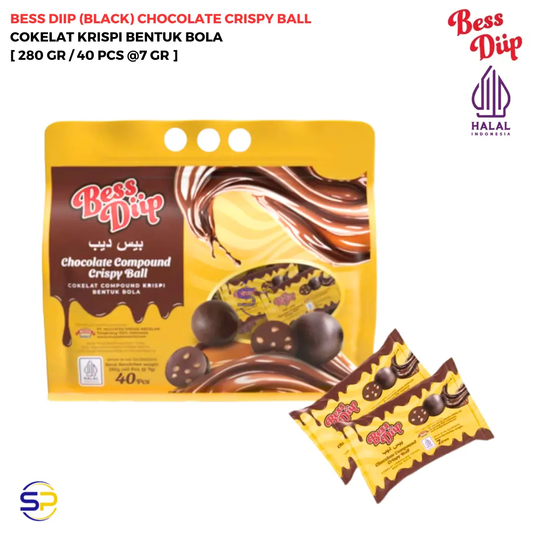 Bess Diip Chocolate Crispy Ball [280 Gr/40 Pcs @7 Gr]