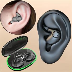 ワイヤレスヘッドフォン、快適なマイクロステルスBluetoothイヤホン、長時間高画質のミニ耳内型、睡眠用、ゲーミングヘッドセット、ランニング・スポーツ用ワイヤレスイヤホン