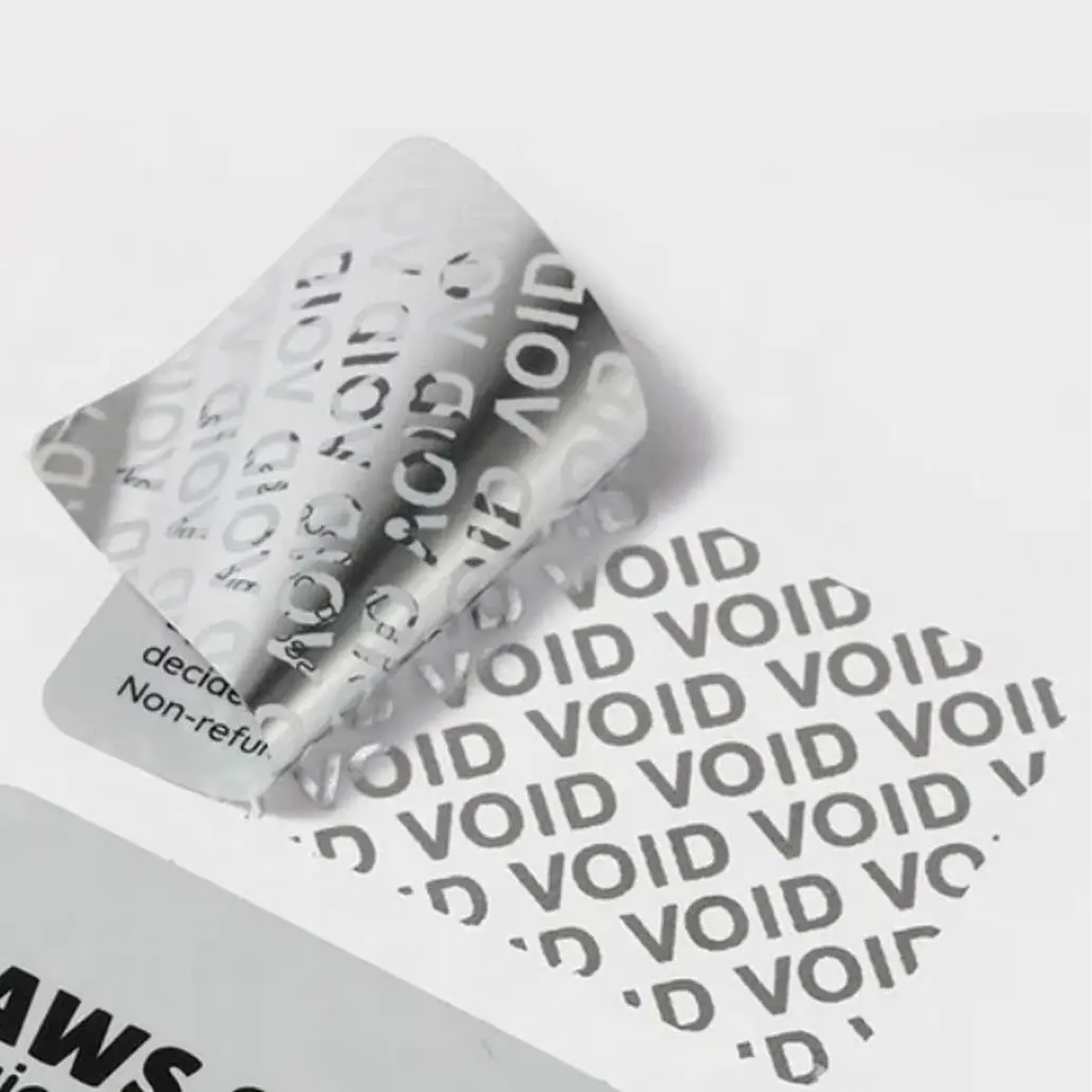Sticker Tamper Evident Segel Void Total Transfer Label untuk Keamanan Packaging Paket