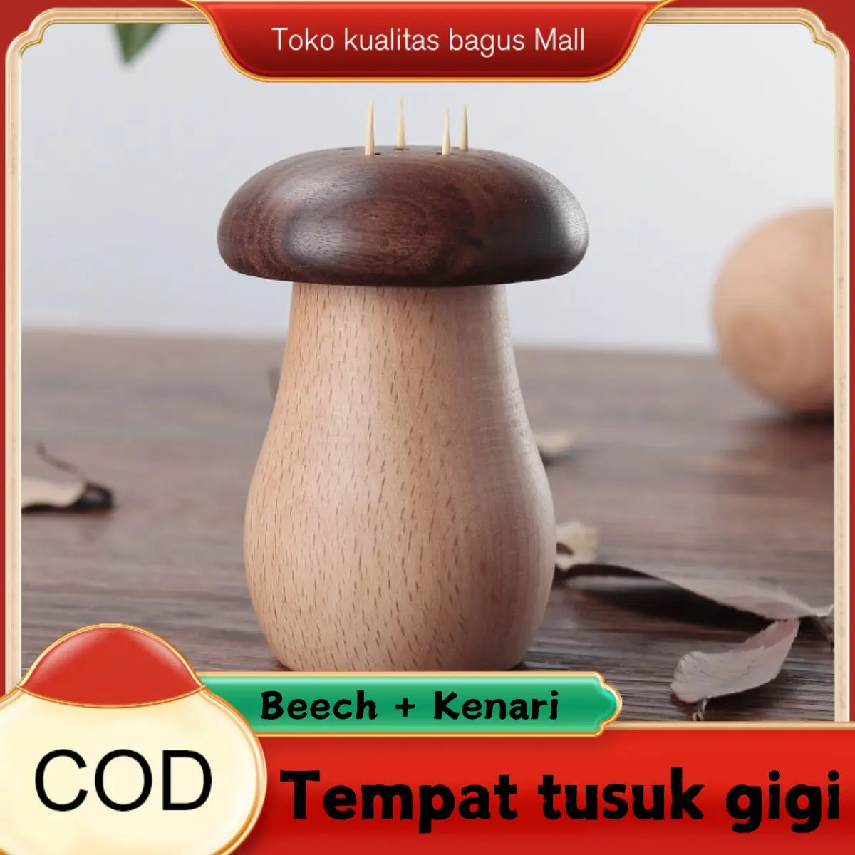 [COD]Tempat tusuk gigi, tempat tusuk gigi dari kayu solid, tempat tusuk gigi dari kayu kenari + beech,Tempat Tusuk Gigi dari Kayu