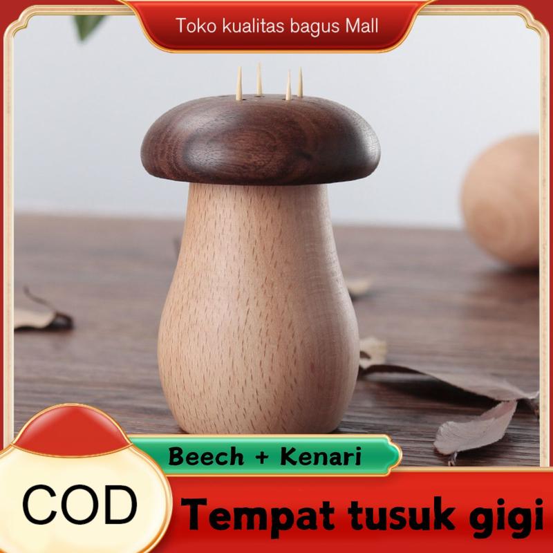 [COD]Tempat tusuk gigi, tempat tusuk gigi dari kayu solid, tempat tusuk gigi dari kayu kenari + beech,Tempat Tusuk Gigi dari Kayu 1