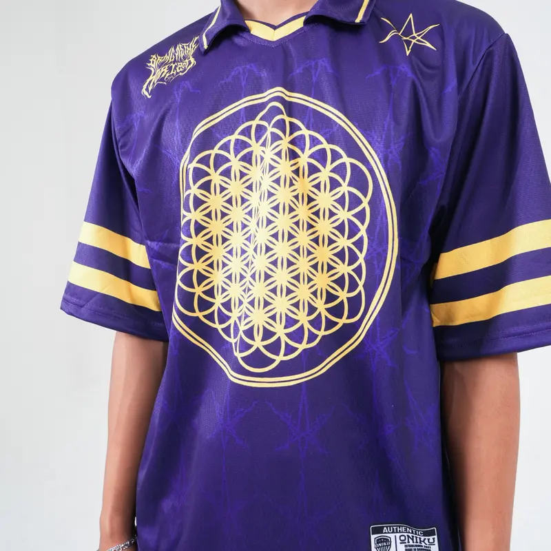 ONIKU//JERSEYBOXY//JERSEYCASUAL//STREETWEAR//OVERSIZE//BOXYFIT//RETRO//VINTAGE//MUSIK//BLOKECORE//KOREA//NFL//SPORT//BMTH PURPLE 3