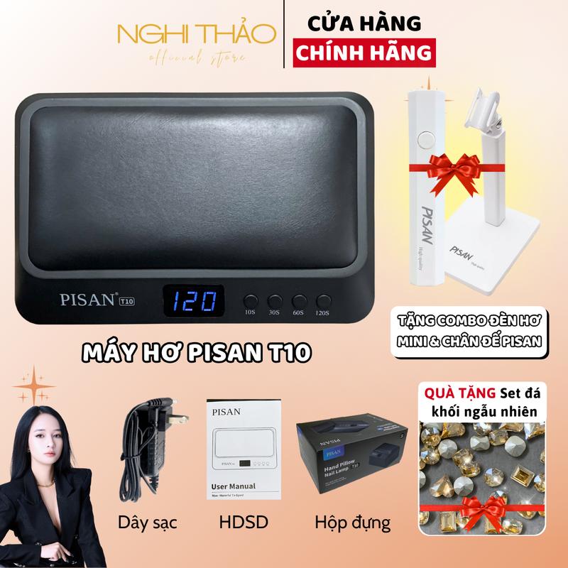  Máy hơ gel T10 PISAN khoang vừa 2 tay Màu đen  Tặng set đá khối ngẫu nhiên +combo đèn hơ mini và chân đế  