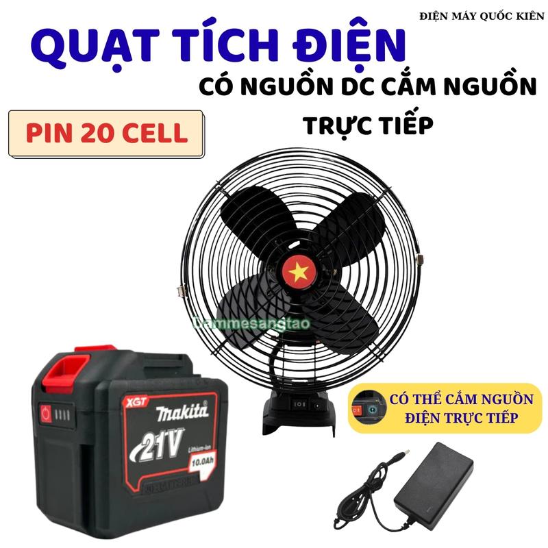    DEAL LIVE ĐỘC QUYỀN - QUẠT CÓ CỔNG NGUỒN D.C CẤP NGUỒN TRỰC TIẾP    Quạt Tích Điện Lồng Sắt Cánh Sắt PIN 20 CELL Sử Dụng Liên Tục 12 Tiếng Quạt Mạnh Gio Lớn Lõi Đồng Không Chổi Than Bảo Hành 1 Năm Lỗi 1 Đổi 1 