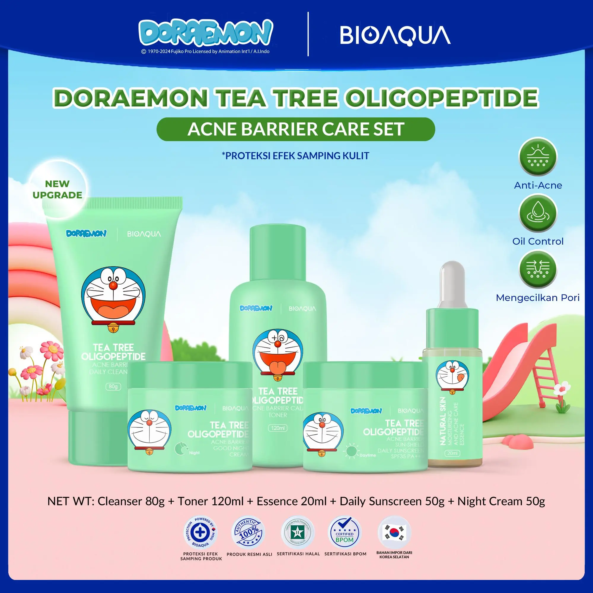 Tea Tree Oligopeptide Care 5in1  Set(DORAEMON)
