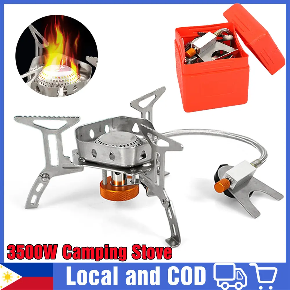 3500W Portable Mini Camp Stove Folding Camping Stove Camping Gas Stove Burner with Storage Case