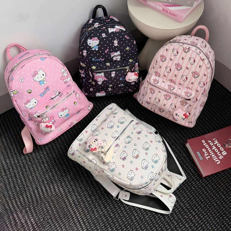  Balo TO Balo Vải Balo Đi Học Size 40cm quai bản to họa tiết kity siêu cute đi học đi chơi kèm móc treo khóa BBstore 