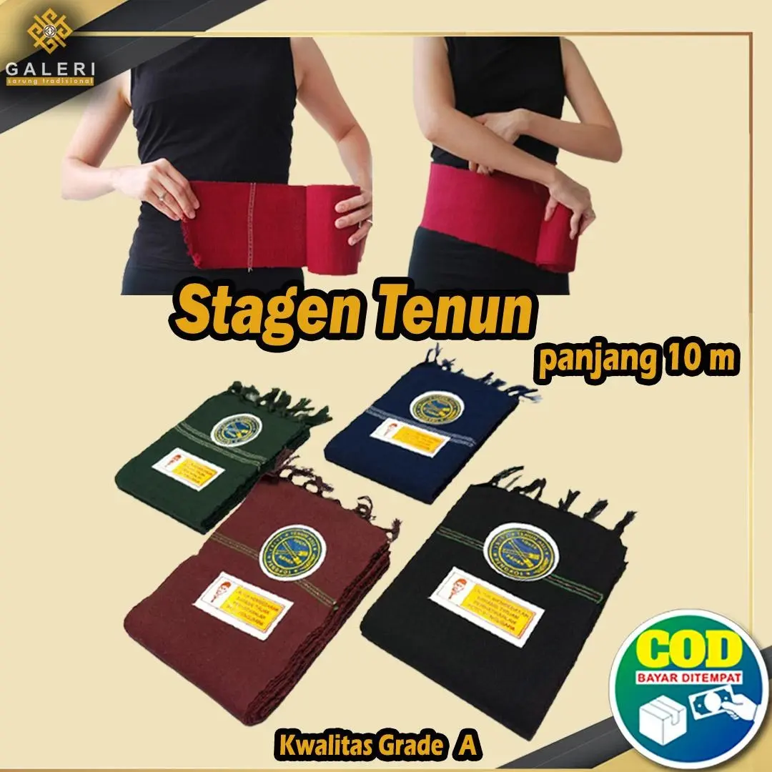 GALERI Stagen Ibu Melahirkan Bengkung Kendit Asli Tenun 10 Meter Perut Hamil Sabuk Wanita Kualitas Bahan Halus Nyaman Fleksibel untuk Harian dan Acara Adat