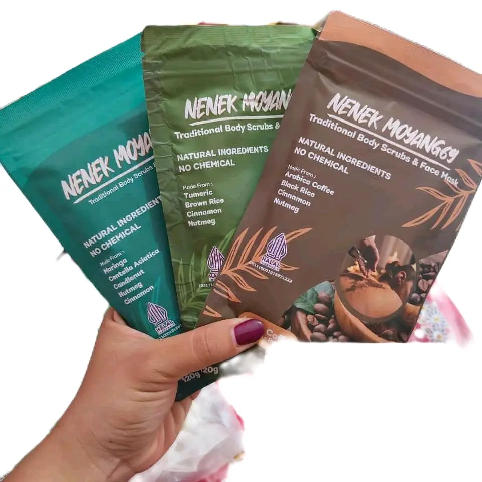 Lulur Rempah Alami Nenek Moyang 69 Mangir/coffe/kelor free masker wajah