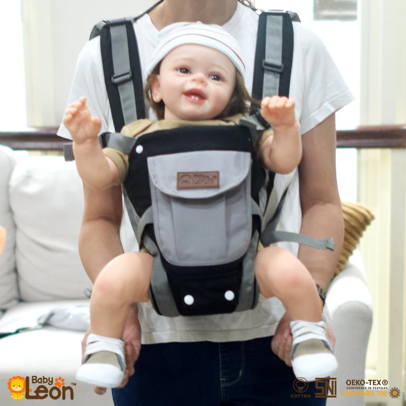 BABYLEON Gendongan Bayi 0-3Th 12in1 Gendongan Depan Model Terbaru 2023 BABY LEON Hipseat Gendongan Bayi Depan + Penutup Kepala Gendongan Anak Depan Multifungsi Gendongan Anti Capek Baby Carrier BY-6011 Gendongan Multifungsi Gendongan Samping 6