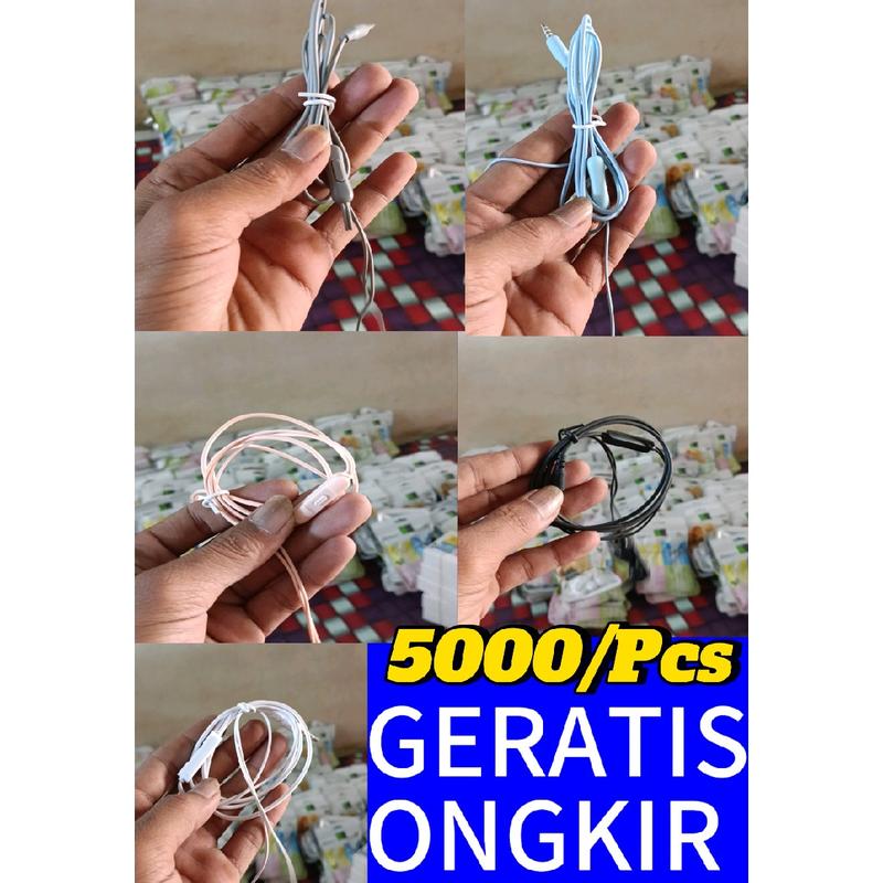 HF Macaron+Mic U19 ( 1set isi25pcs , 5warna sudah campur) _Ready Warna : Hijau , Putih , Biru , Pink , Hitam_beli eceran juga bisa harag 6000 ribu bebas pilih warna. Logam 1