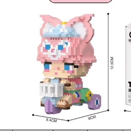 Mizugorou Bricks Stella Gellatony Shellie May Duffy Sepeda Set Hadiah Beranekaragam Mainan 3D Mainan Edukasi Beraneka Warna Mainan Balok Bangunan Mainan Anak Plastik Toys 3