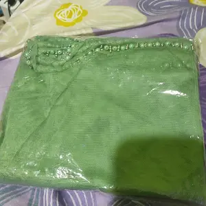 Slayer Pengantin Besan Simpel Payet Mutiara Veil Kerudung Hijab Akad Pernikahan Panjang