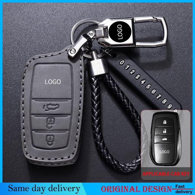 Phụ Kiện Bọc Chìa Khóa Cho for Toyota brand Corolla Cross Camry Rav4 Hilux Vigo Alphard Fortuner Vios 2021