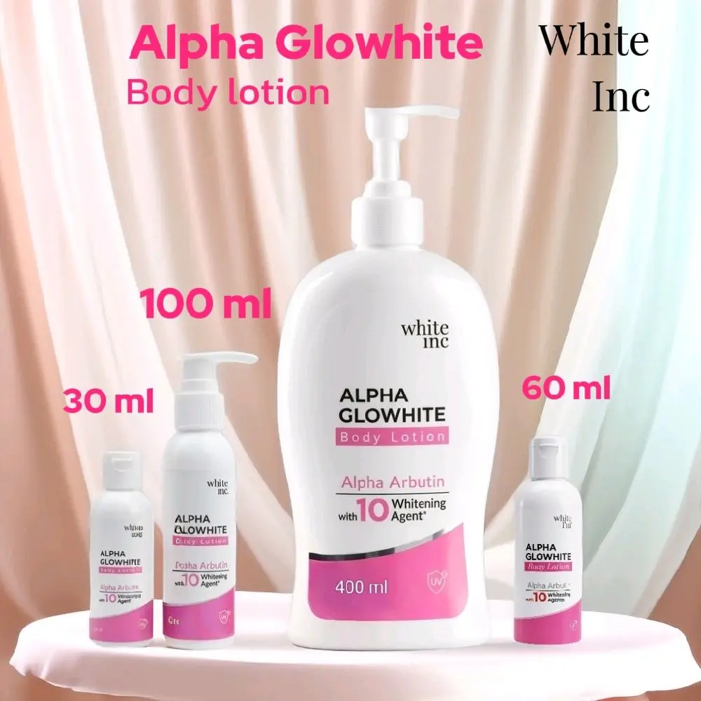 [ Discount 50% ] White Inc Alpha Glowwhite Body Lotion 100ml - Krim Pemutih Tubuh dengan 10 Whitening Agent untuk Kulit Sehat dan Bercahaya