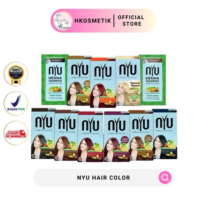 ￼Nyu Henna Shampoo Hair Colour Natural Brown | Nyu Hair Color Natural - Shampoo Pewarna 0