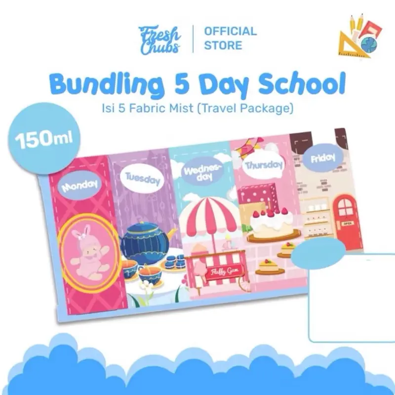 PARFUM FRESHCHUBS BUNDLING SCHOOL TRAVEL PACKAGE ISI 5 PARFUM 30ML 0
