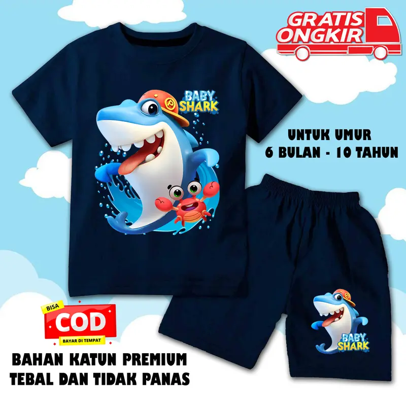 hasuto-setelan anak laki laki / setelan anak perempuan / baju anak karakter usia 6 bulan-10 tahun 76 7