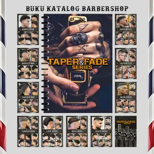 Buku Katalog Model Potong Rambut Pria Majalah Pangkas Rambut Buku Barbershop Taper & Fade Series - TFS
